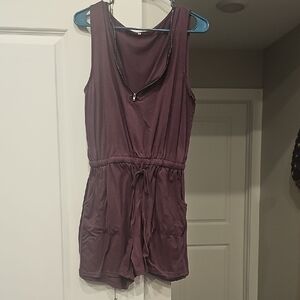 Purple Sleeveless Romper